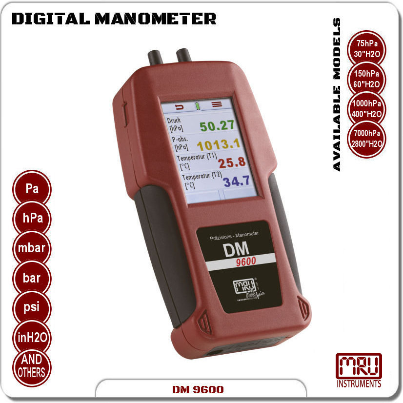 DM 9600 - Manomètre / Pressiomètre - MRU Instruments - Analyseurs  d'émissions